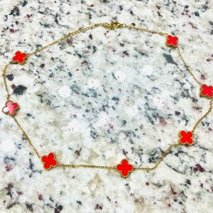 Red clover necklace